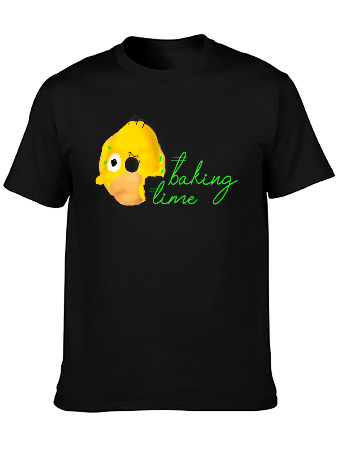 Homer Donut Baking Time Black T-Shirt