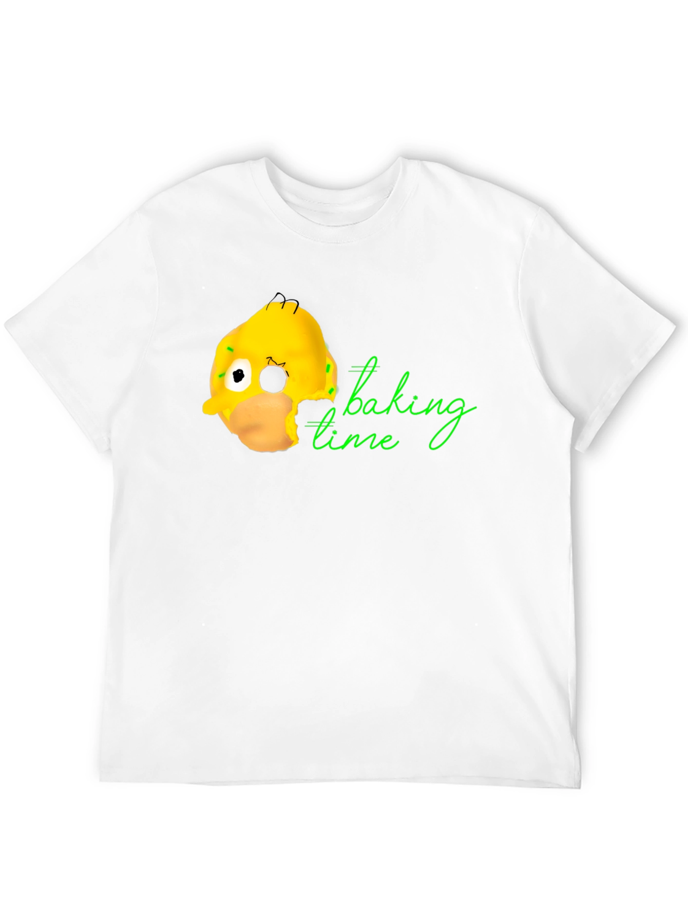 Homer Donut Baking Time Black T-Shirt