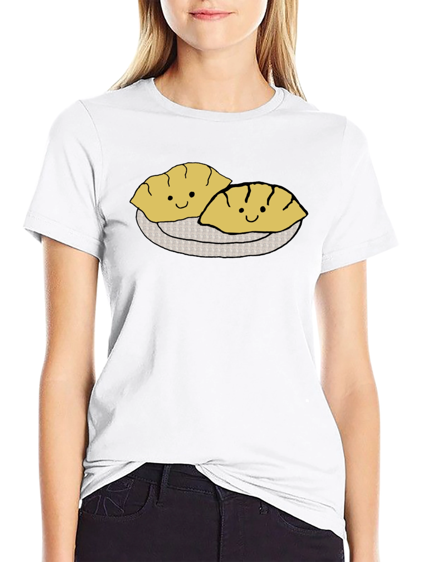Cute Dumpling T-Shirt - Smiling Food Tee
