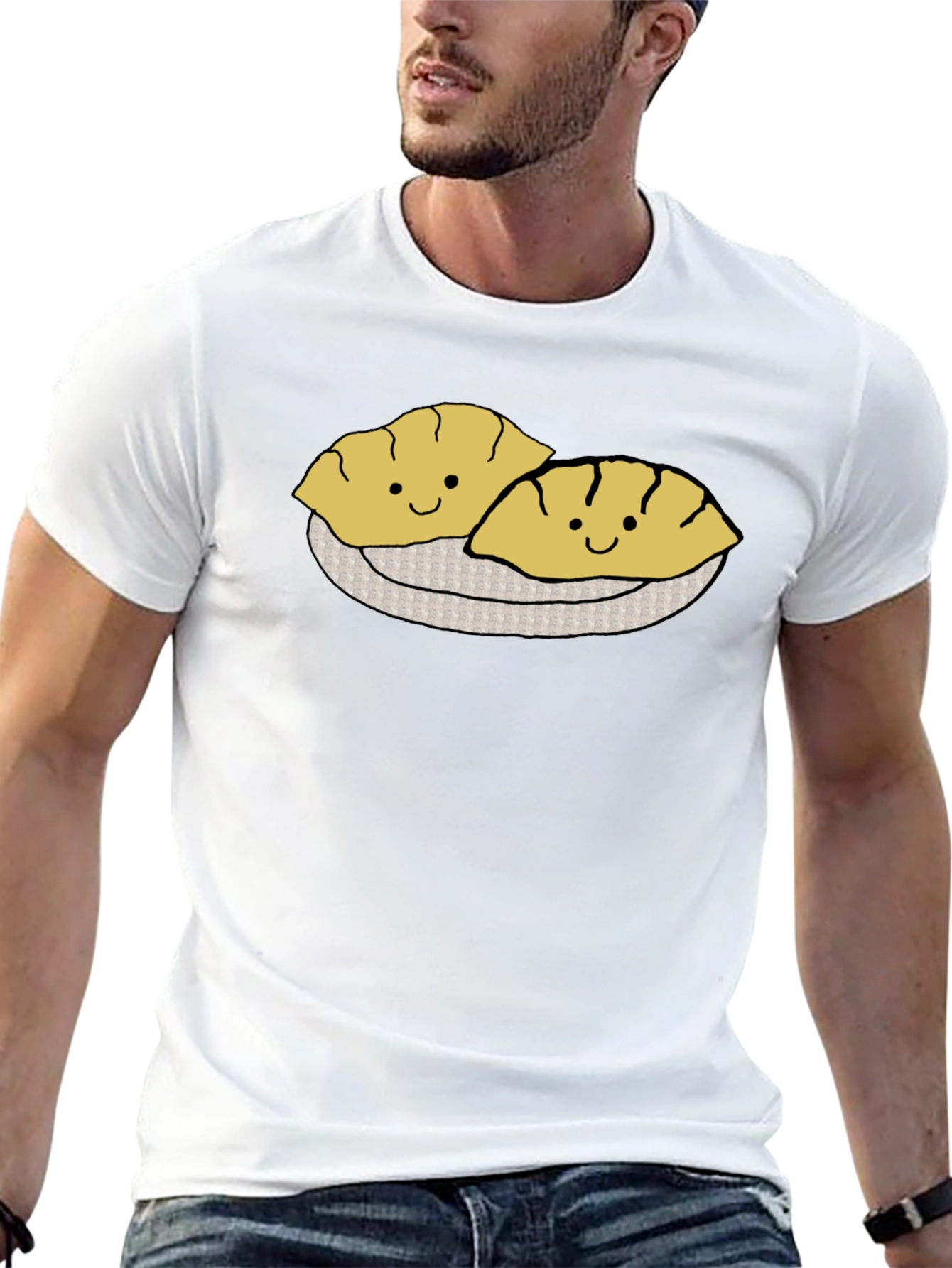 Cute Dumpling T-Shirt - Smiling Food Tee