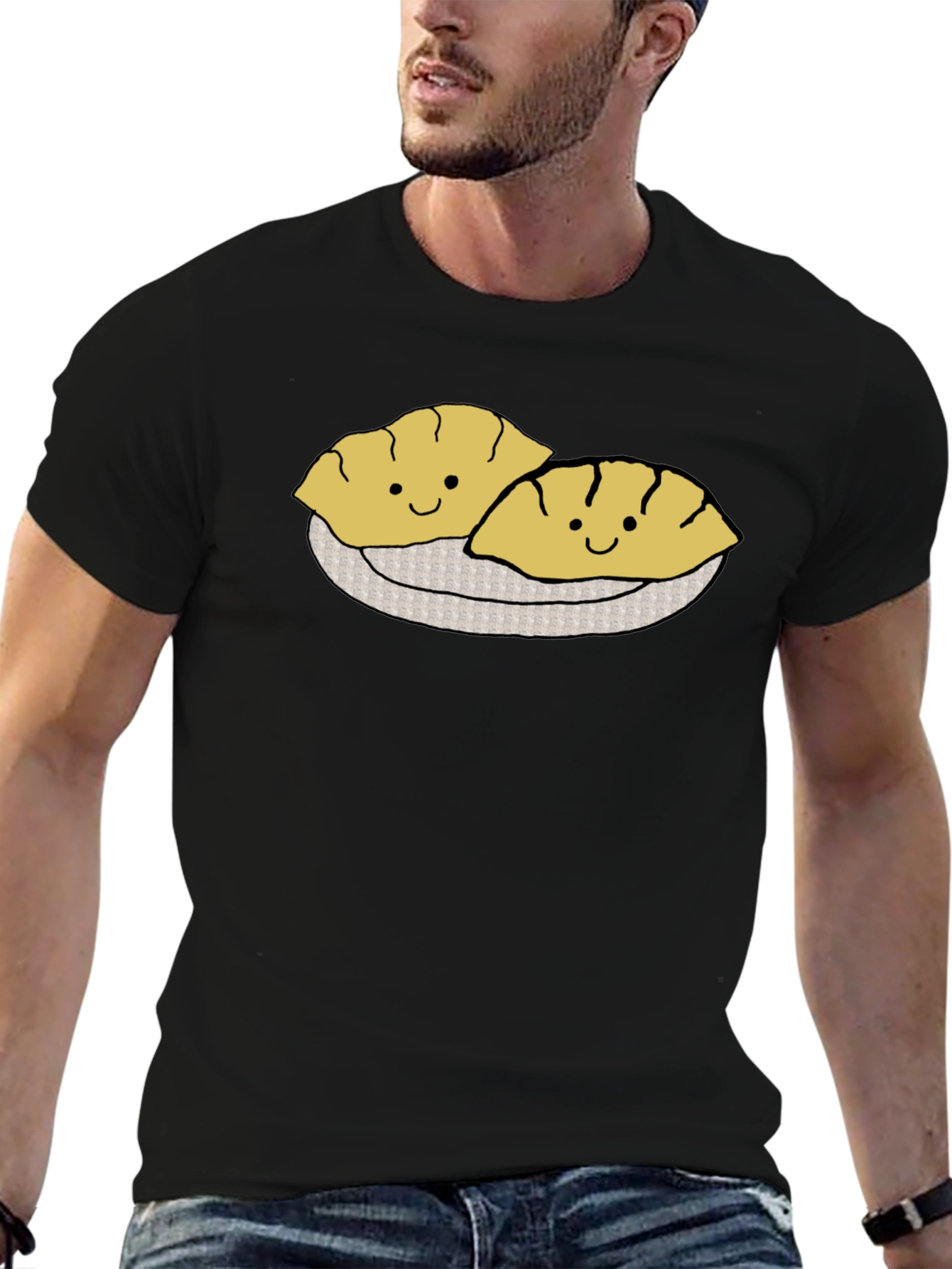 Cute Dumpling T-Shirt - Smiling Food Tee