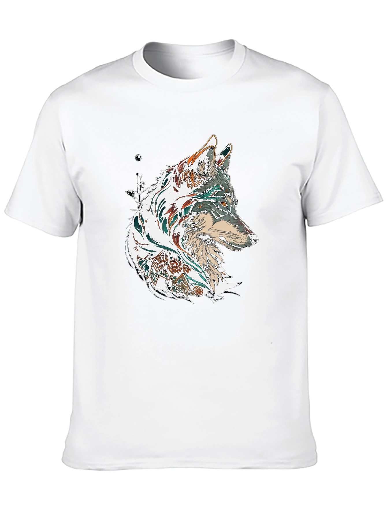 Wolf Graphic Print Black T-Shirt