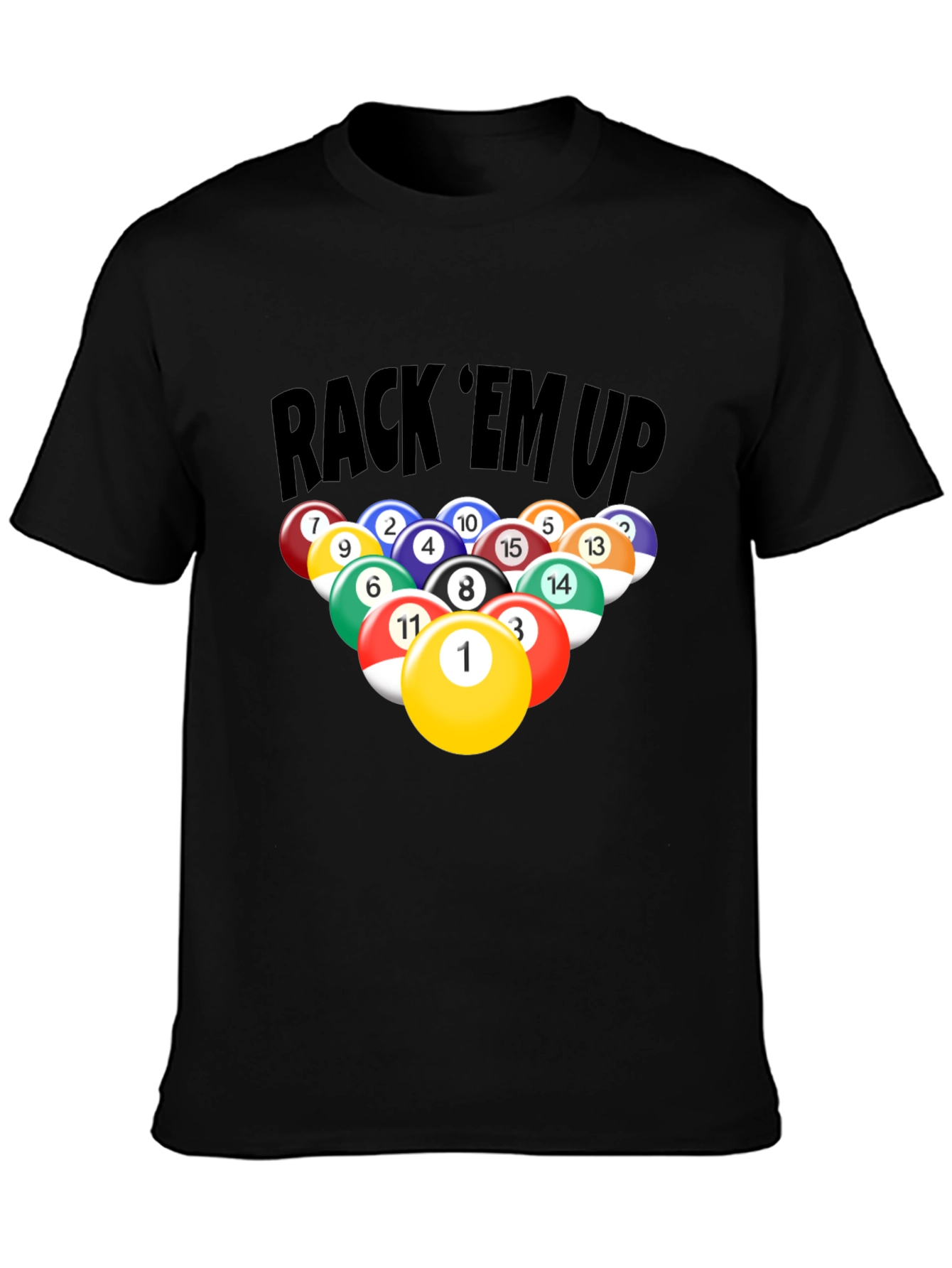 Rack Em Up Billiards Graphic T-Shirt