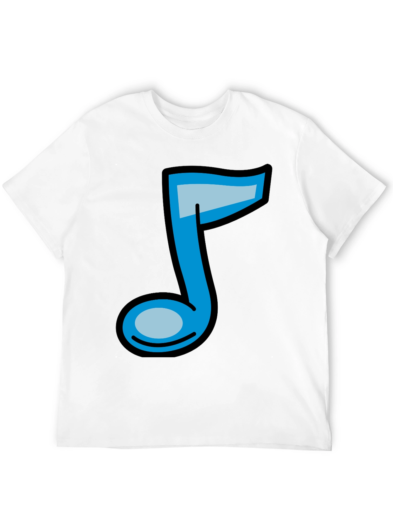 Musical Note Graphic Tee - Black