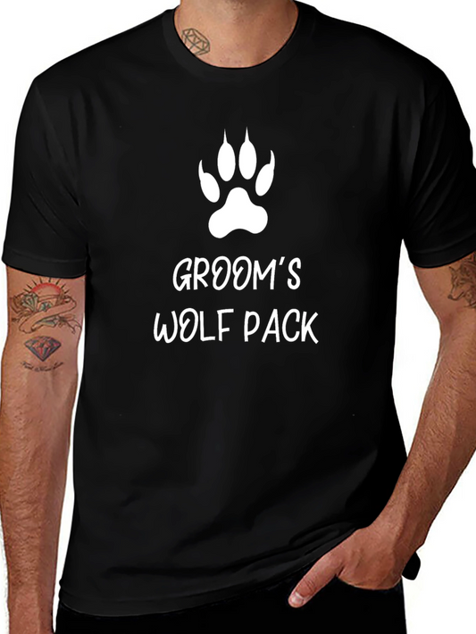 Grooms Wolf Pack Black T-Shirt