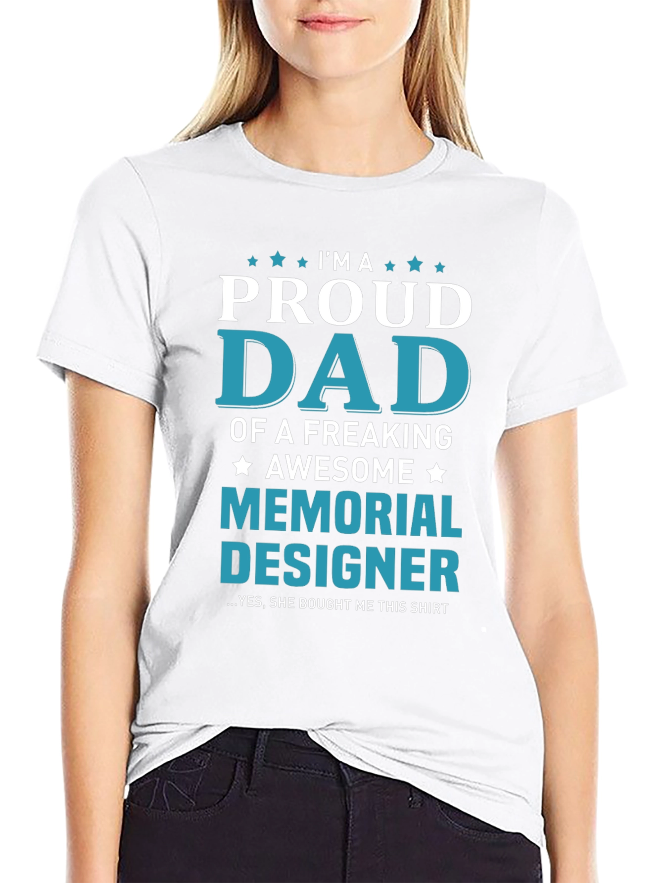 Proud Dad Memorial Designer T-Shirt