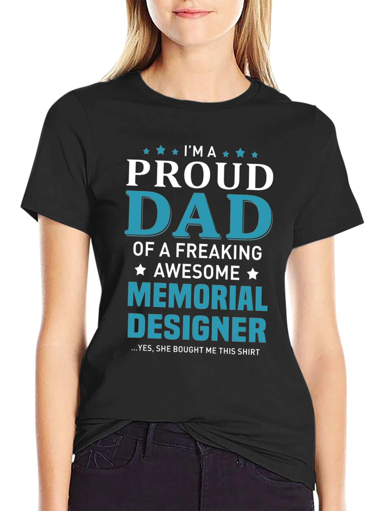 Proud Dad Memorial Designer T-Shirt