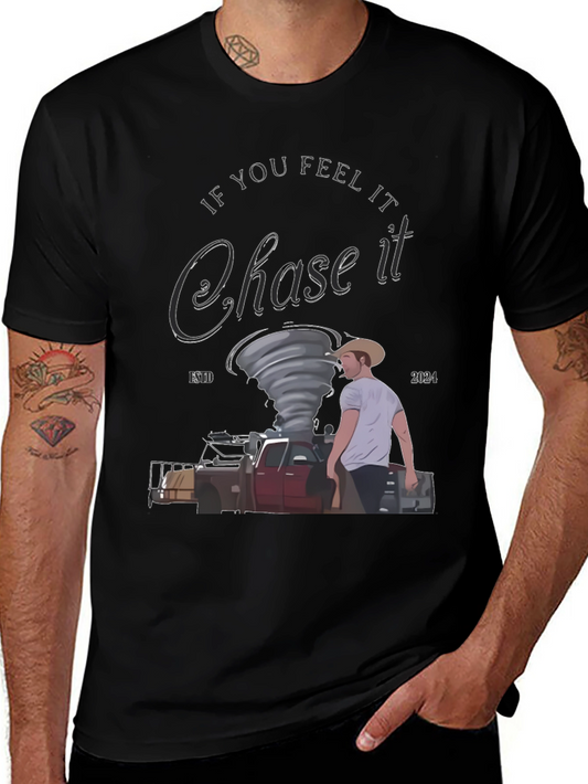 Chase It Tornado Graphic Tee - Unique Weather Chaser Shirt