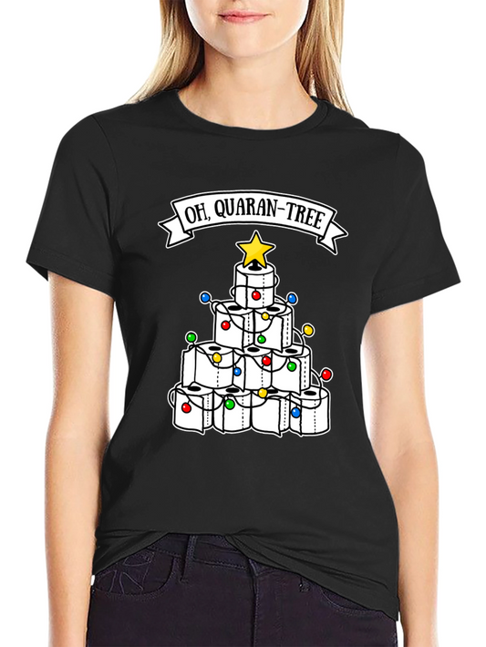 Oh Quaran-Tree T-Shirt Toilet Paper Christmas Tree Tee