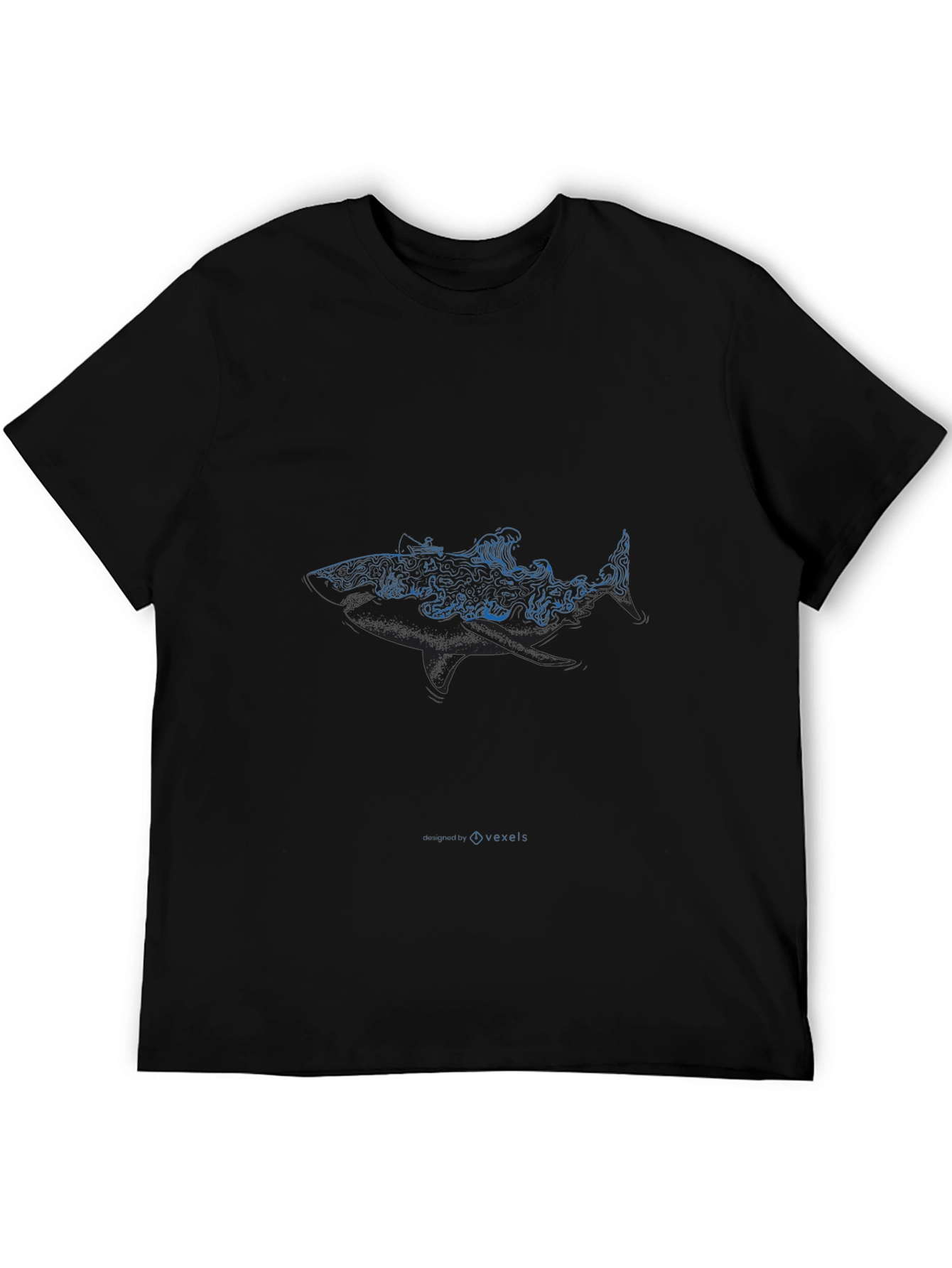 Ocean Shark Graphic Tee - Black