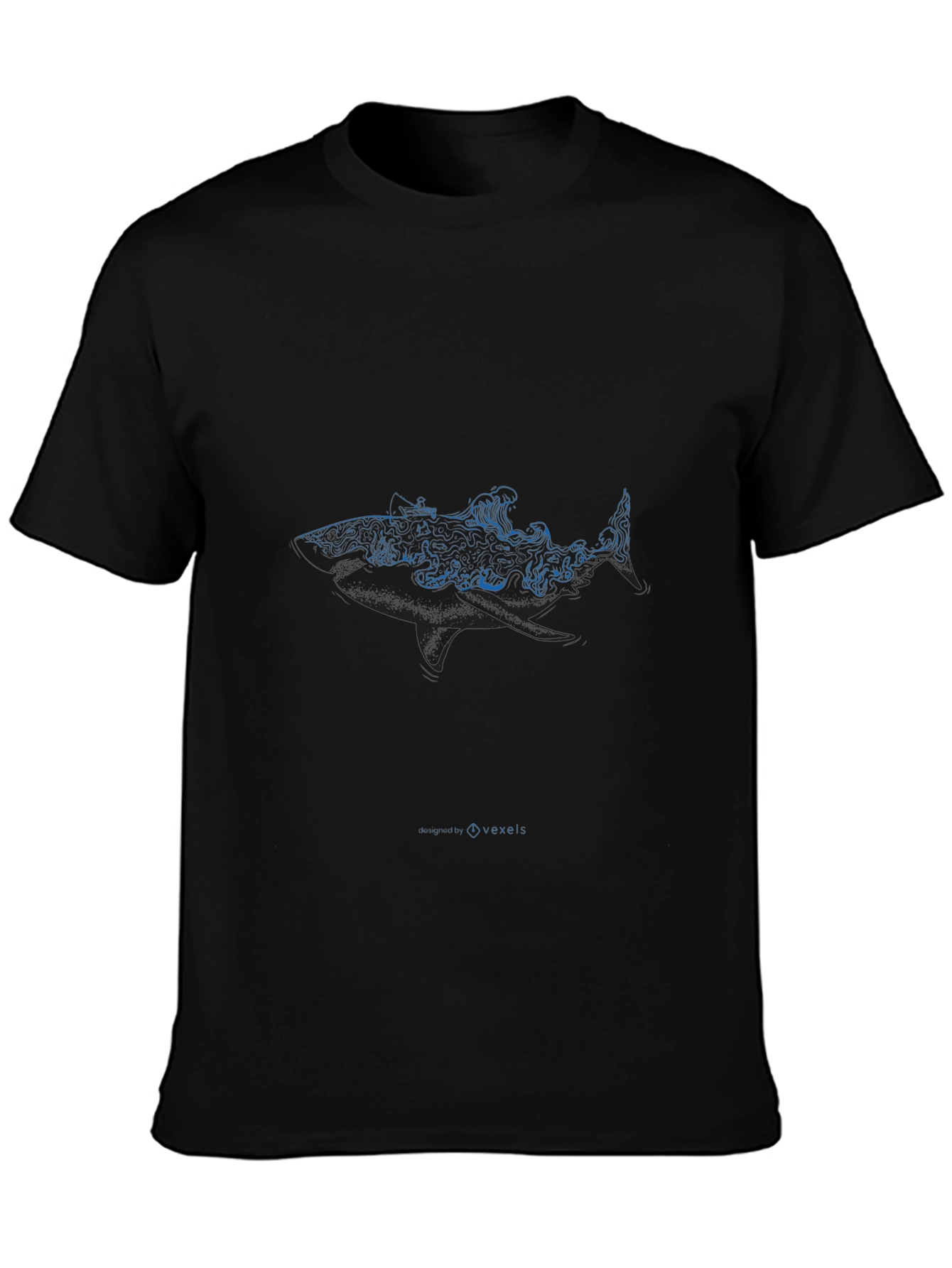 Ocean Shark Graphic Tee - Black