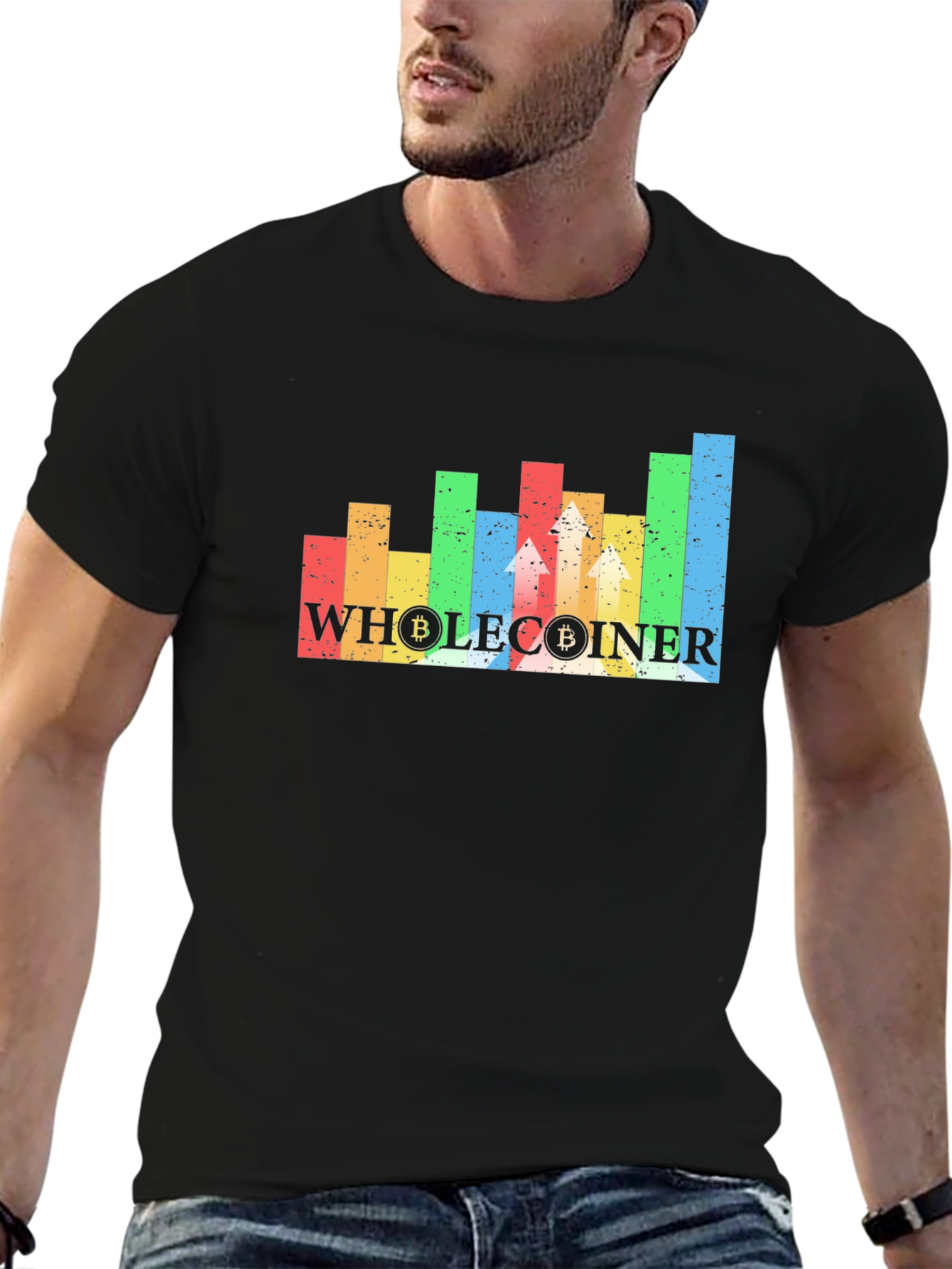 Wholecoiner Bitcoin Crypto Black T-Shirt