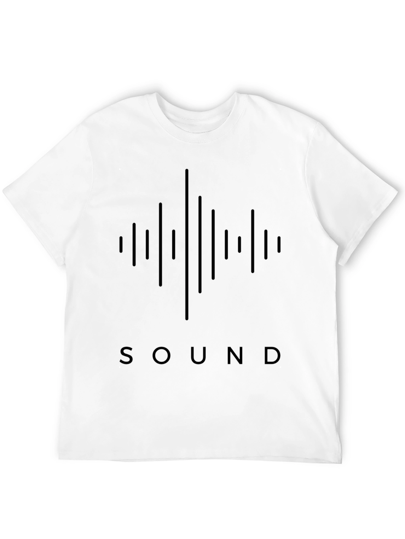 Sound Wave Graphic Tee - Stylish Black T-Shirt