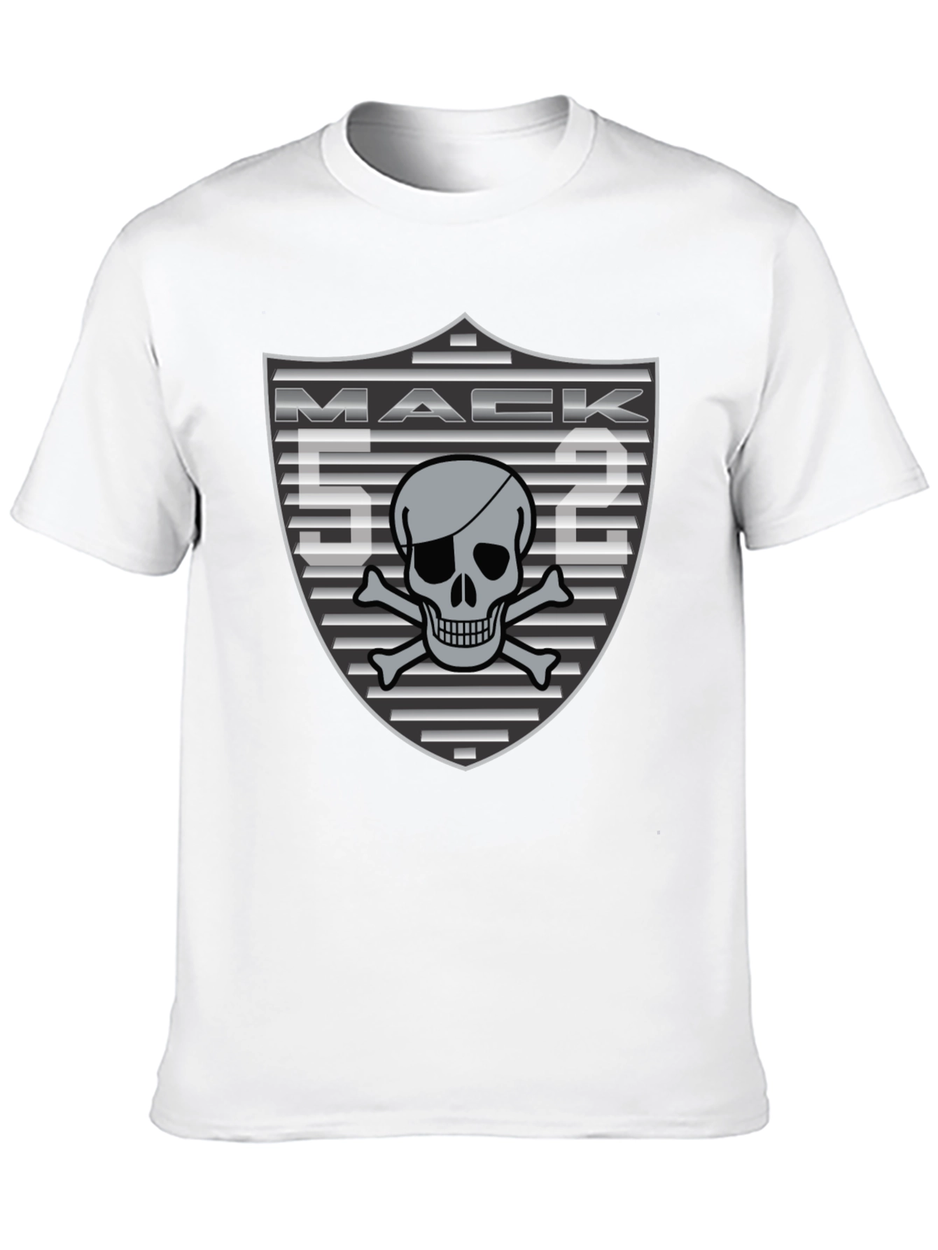 Mack 52 Skull and Crossbones Black T-Shirt