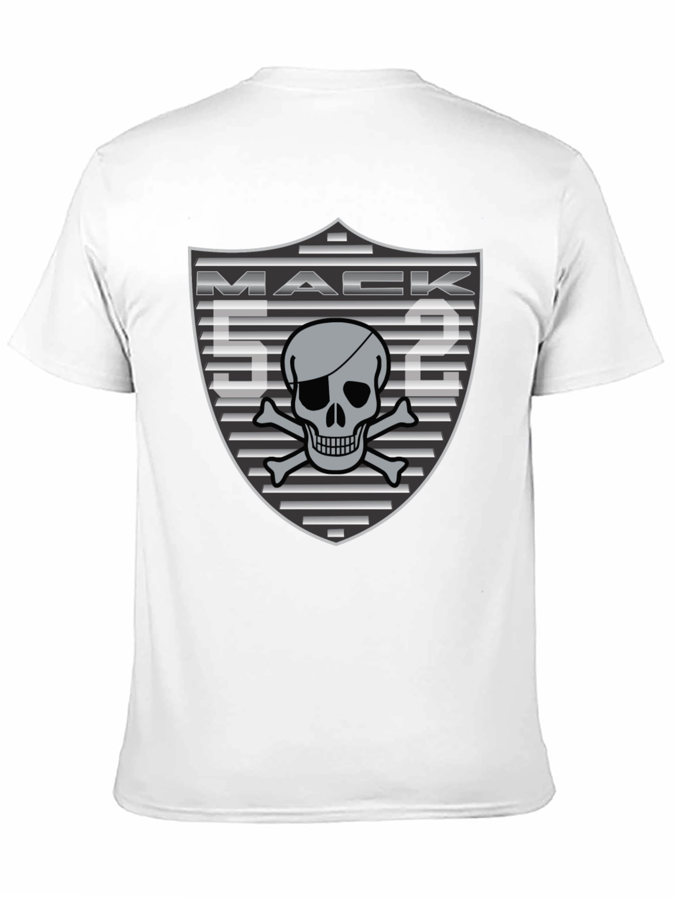 Mack 52 Skull and Crossbones Black T-Shirt
