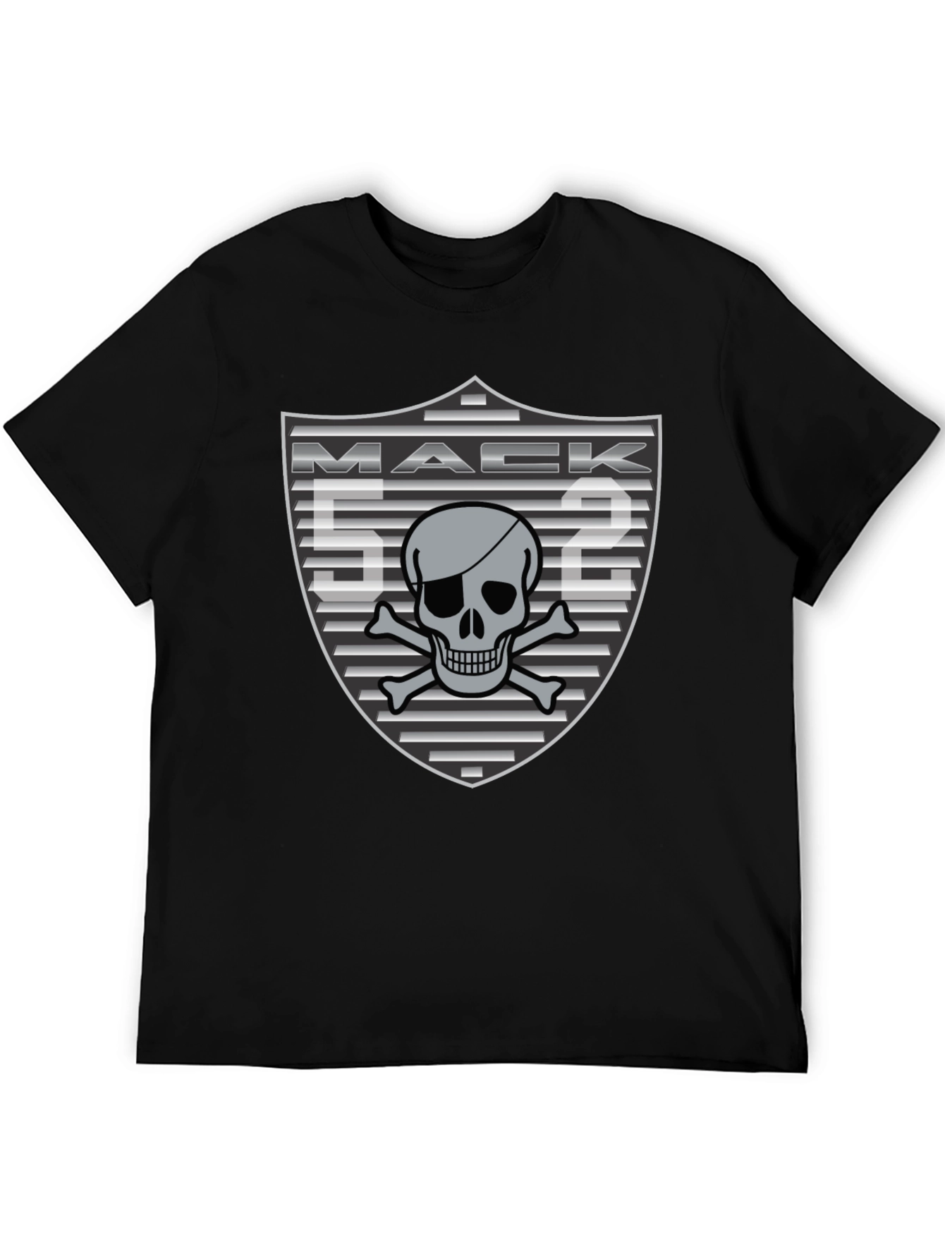 Mack 52 Skull and Crossbones Black T-Shirt
