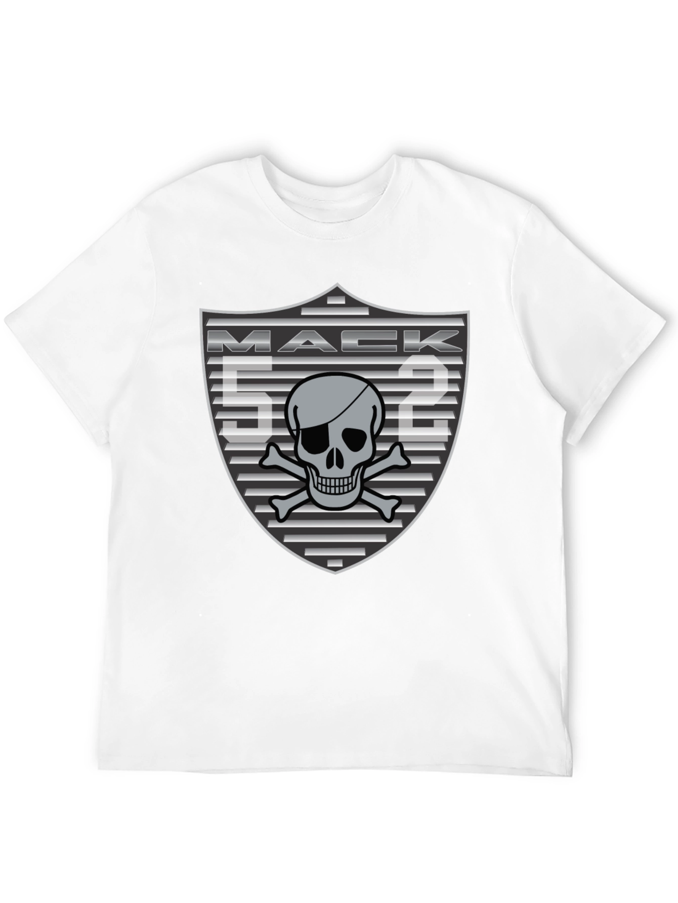 Mack 52 Skull and Crossbones Black T-Shirt