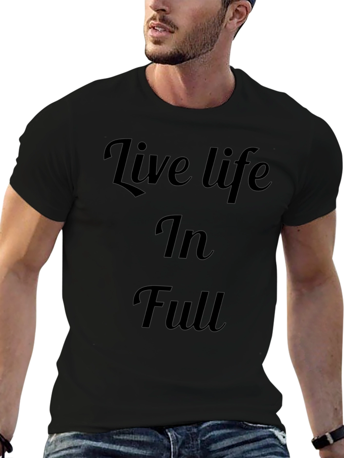 Live Life In Full Black T-Shirt