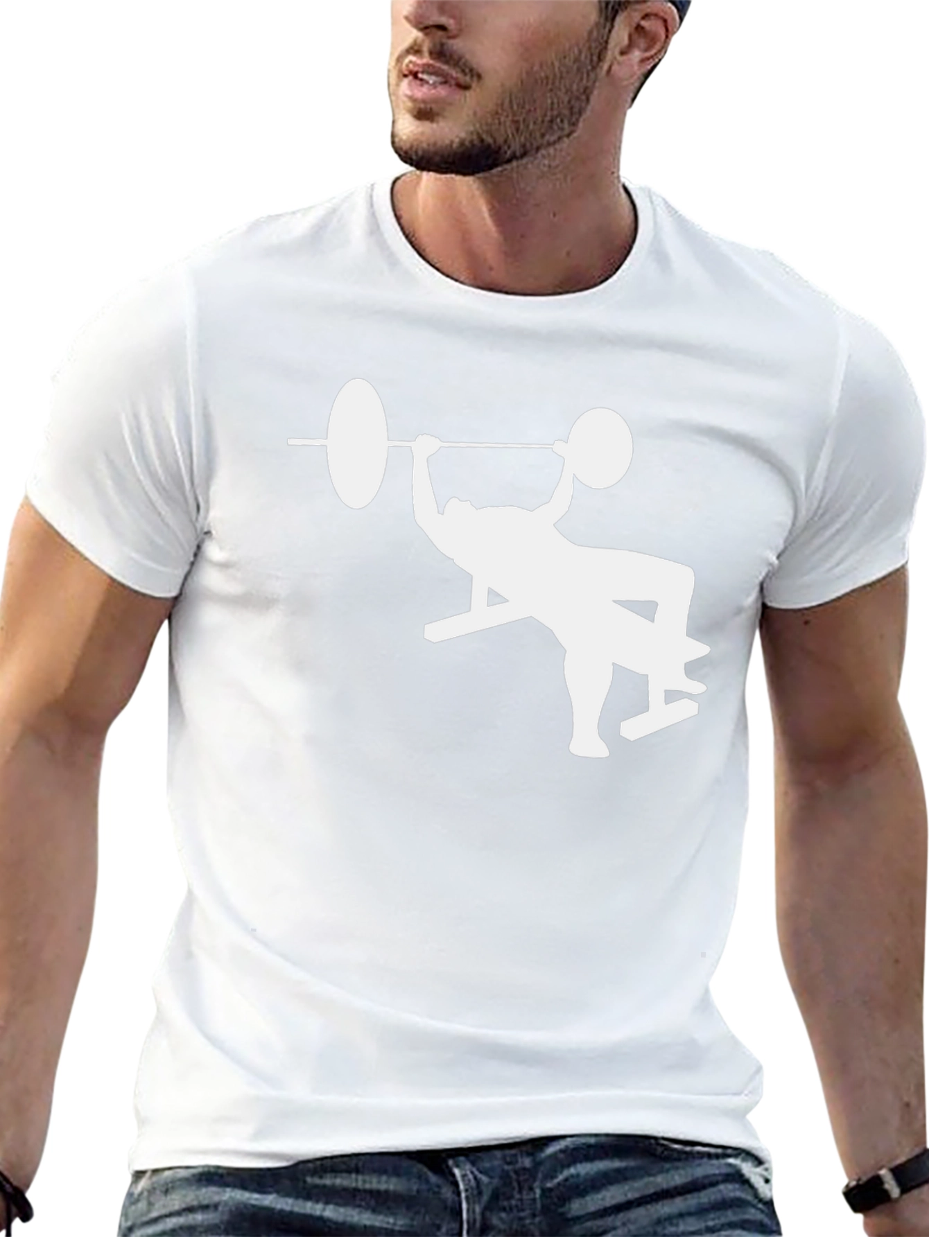 Bench Press Workout Graphic Tee - Black