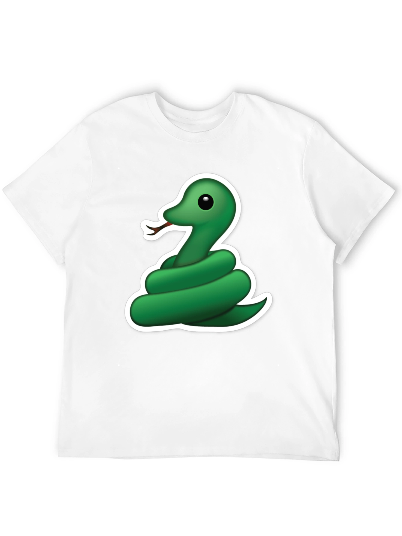 Cool Snake Emoji Graphic Tee - Black T-Shirt