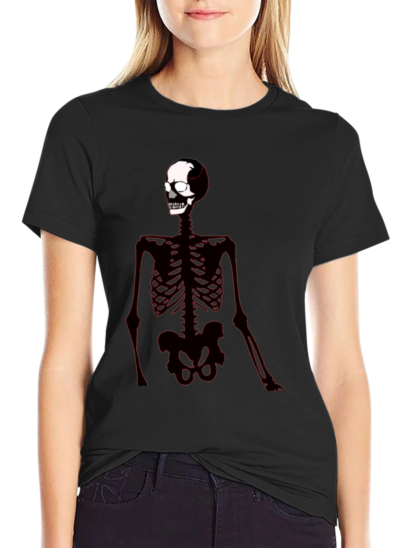 Skeleton Graphic Tee - Black