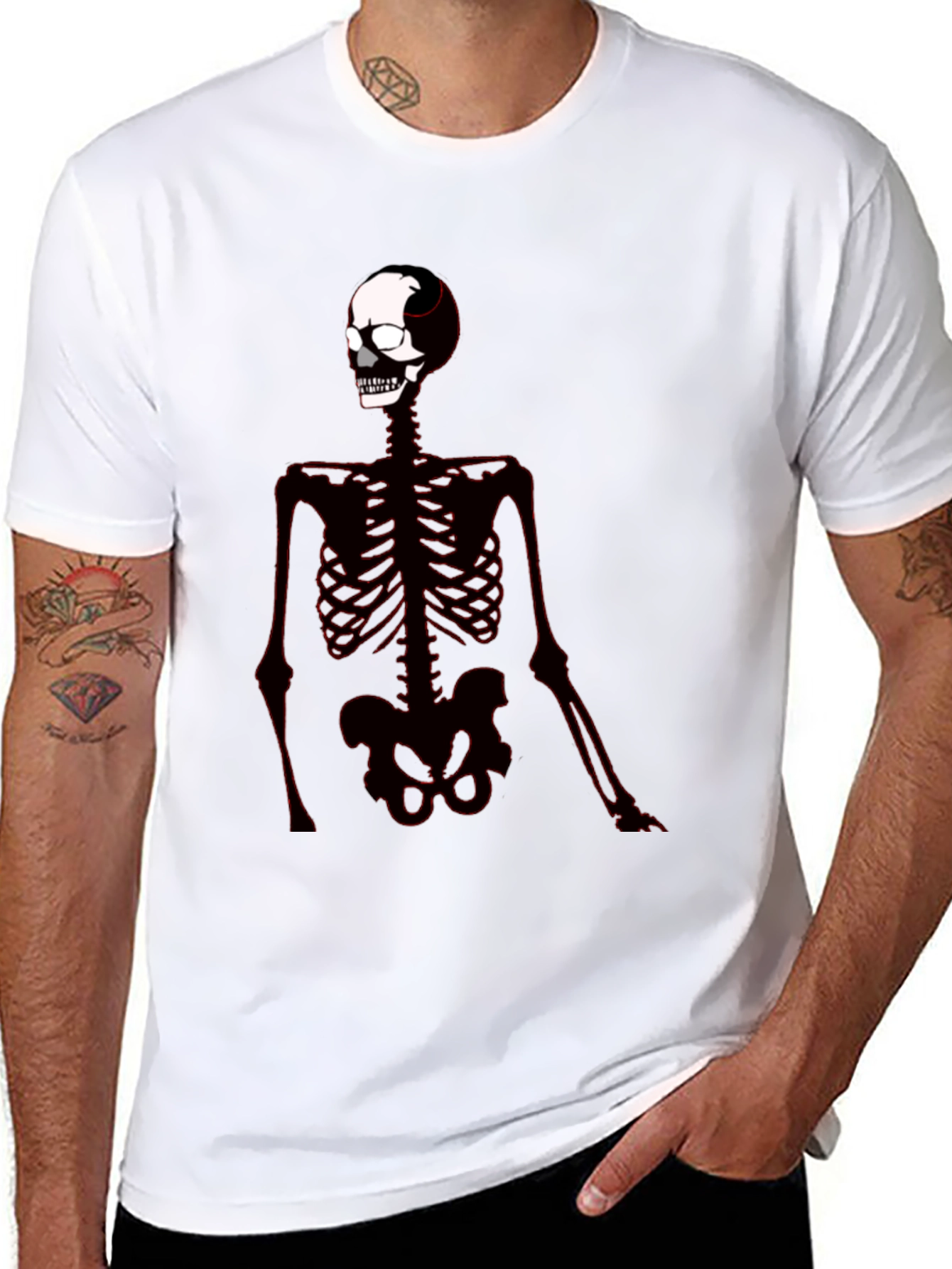 Skeleton Graphic Tee - Black