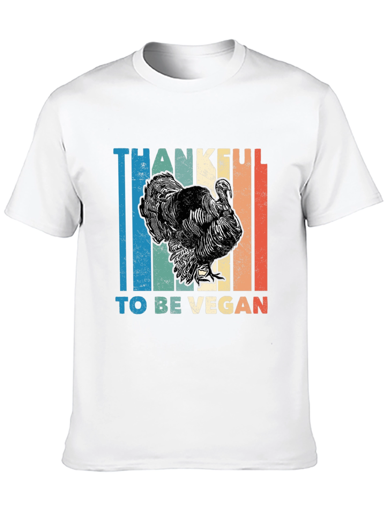 Thankful to Be Vegan T-Shirt Turkey Design