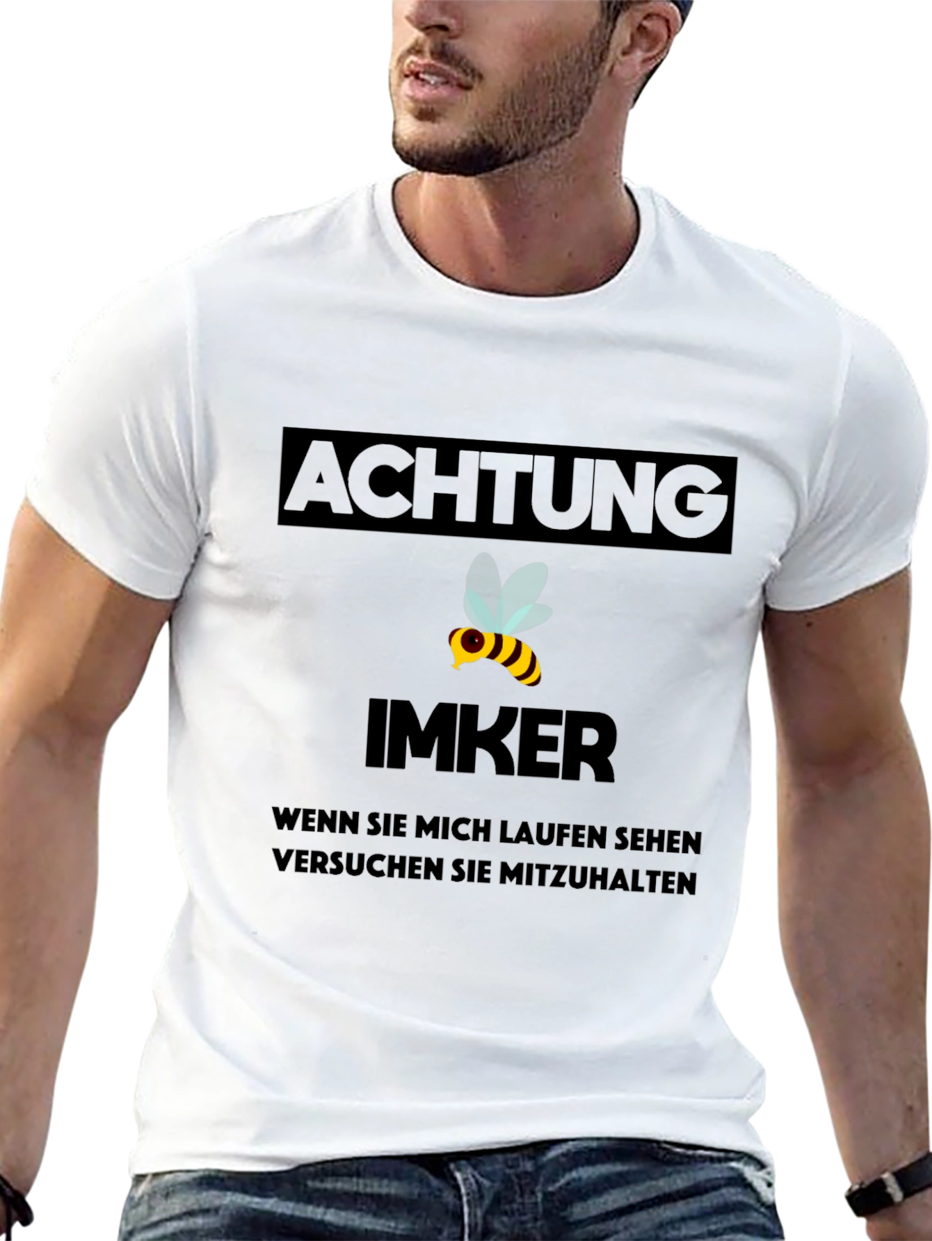 Achtung Imker T-Shirt - Beekeeper Warning Tee