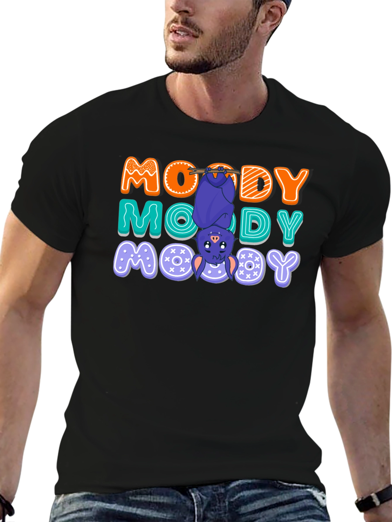 Moody Bat Graphic T-Shirt