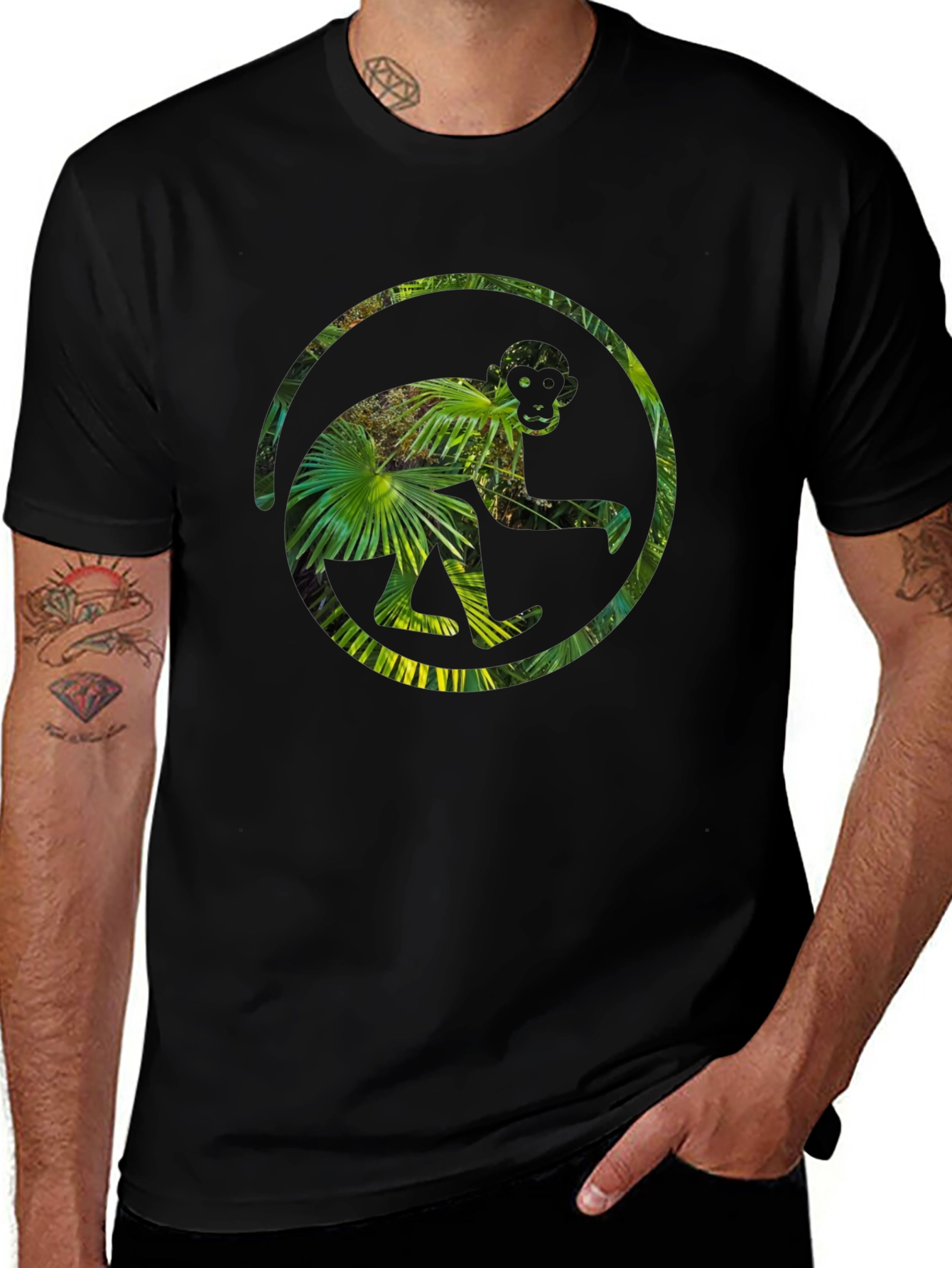 Jungle Monkey Tee - Unique Graphic Print