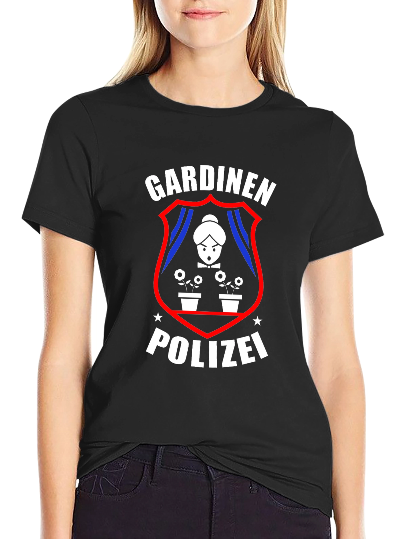 Gardinen Polizei Black T-Shirt - Funny Graphic Tee