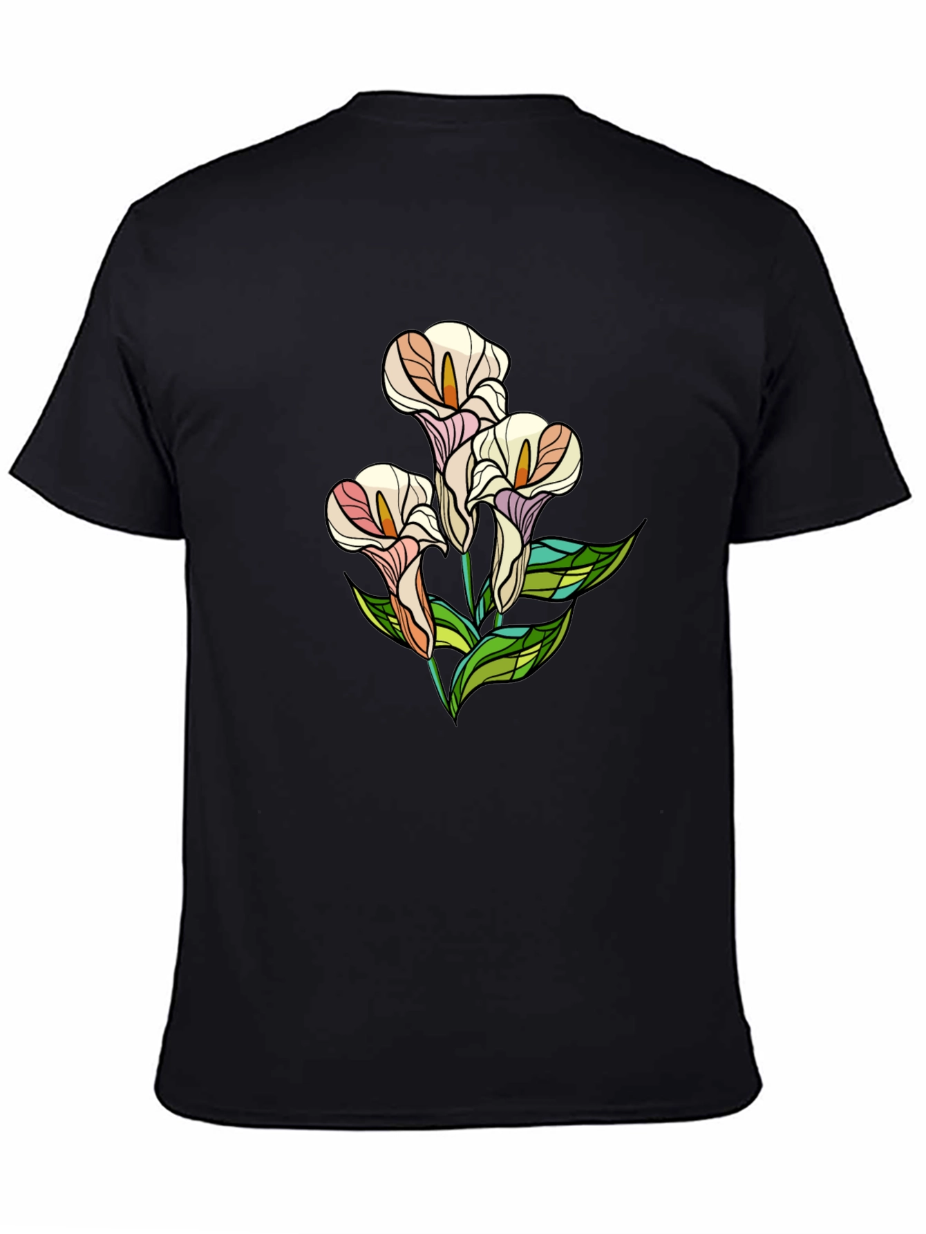 Floral Graphic Tee - Black T-Shirt