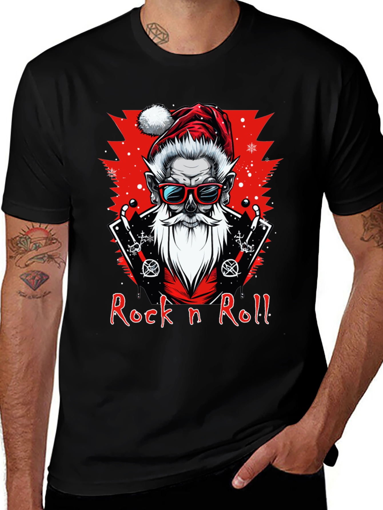 Rock n Roll Santa Graphic Tee