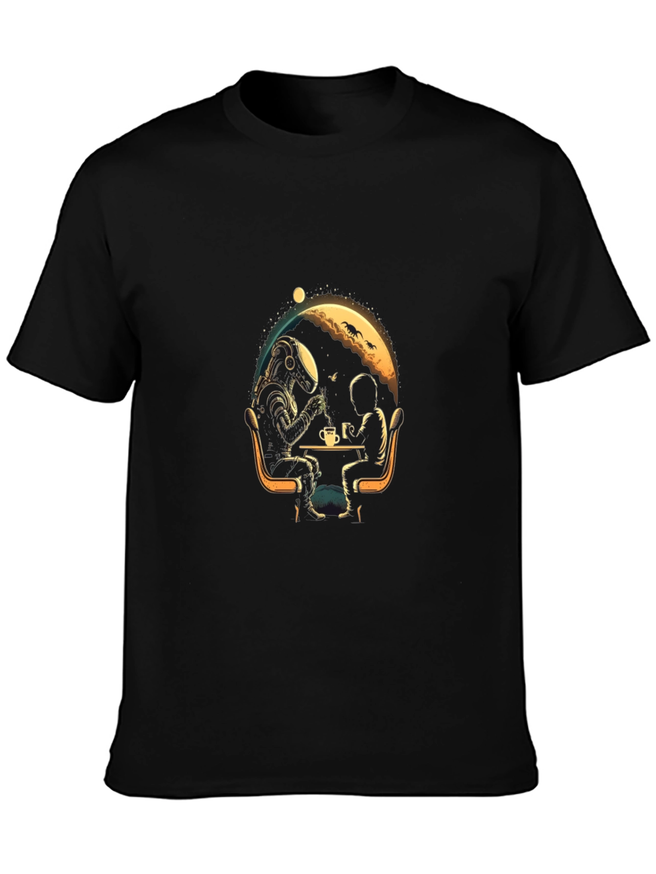 Astronaut Coffee Break Graphic T-Shirt