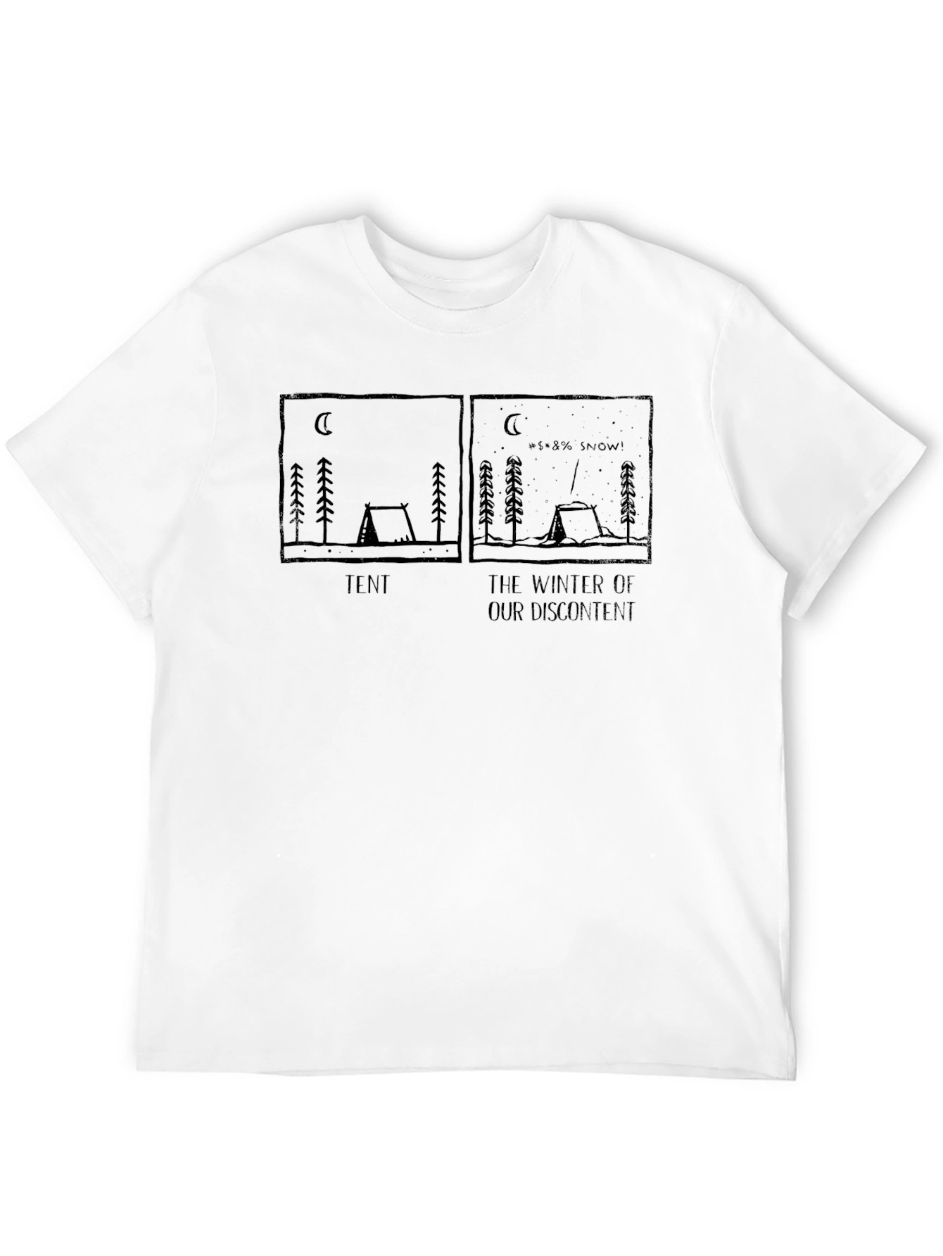 Winter Discontent Tent T-Shirt | Comfy Black Tee
