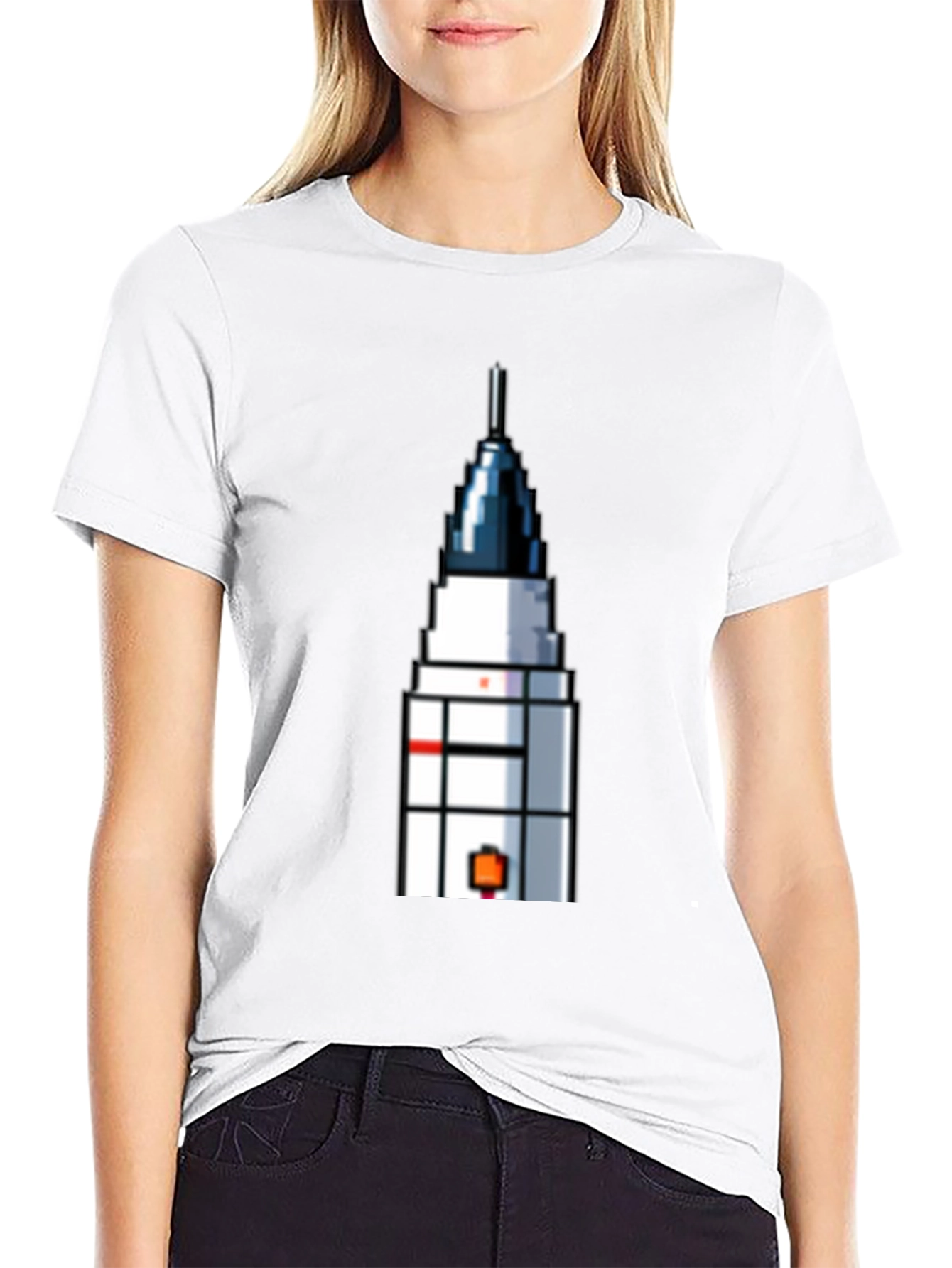 Pixel Art Rocket T-Shirt - Retro Space Fan Tee