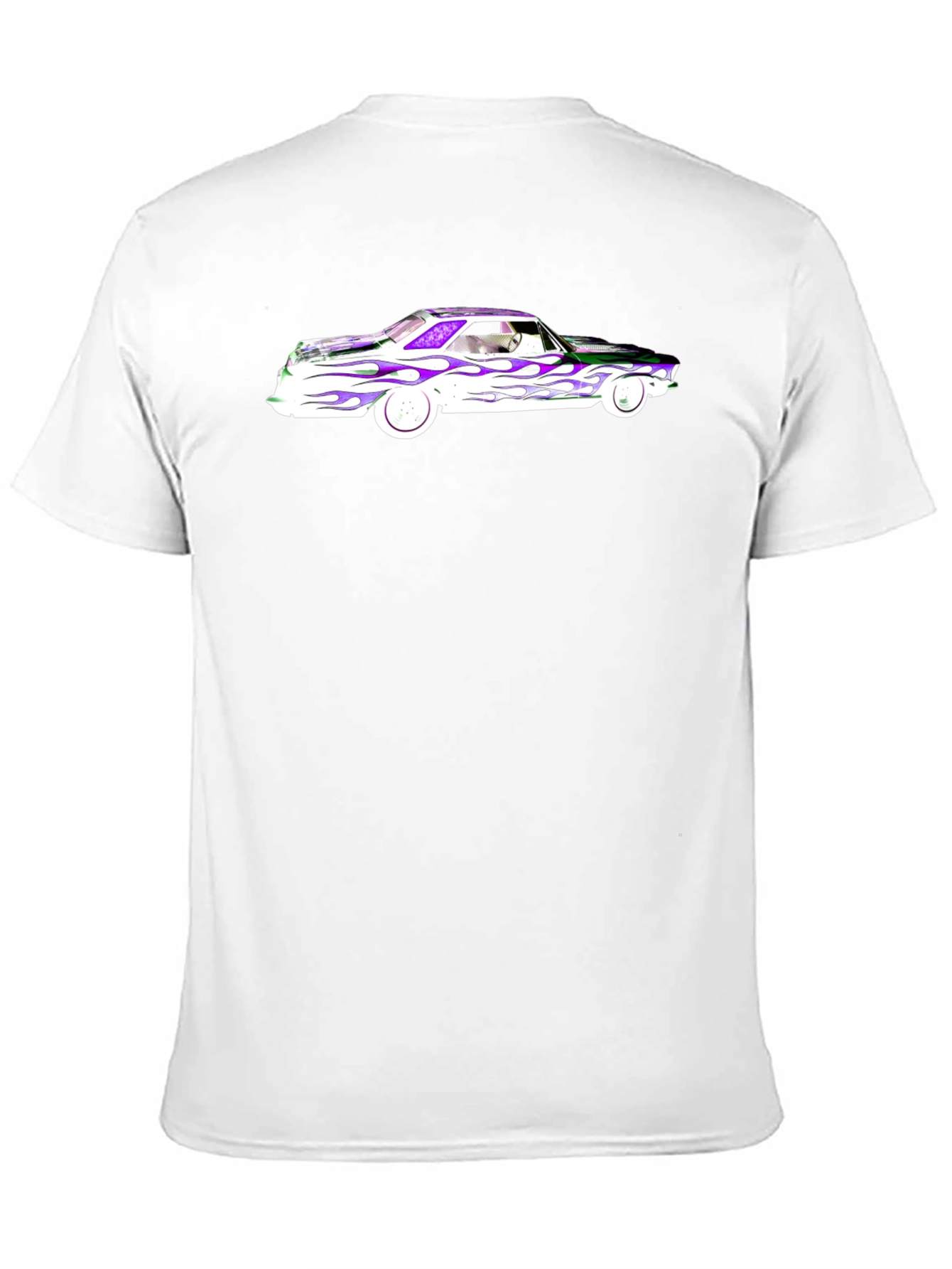 Flamed Car Graphic T-Shirt - Cool Black Tee