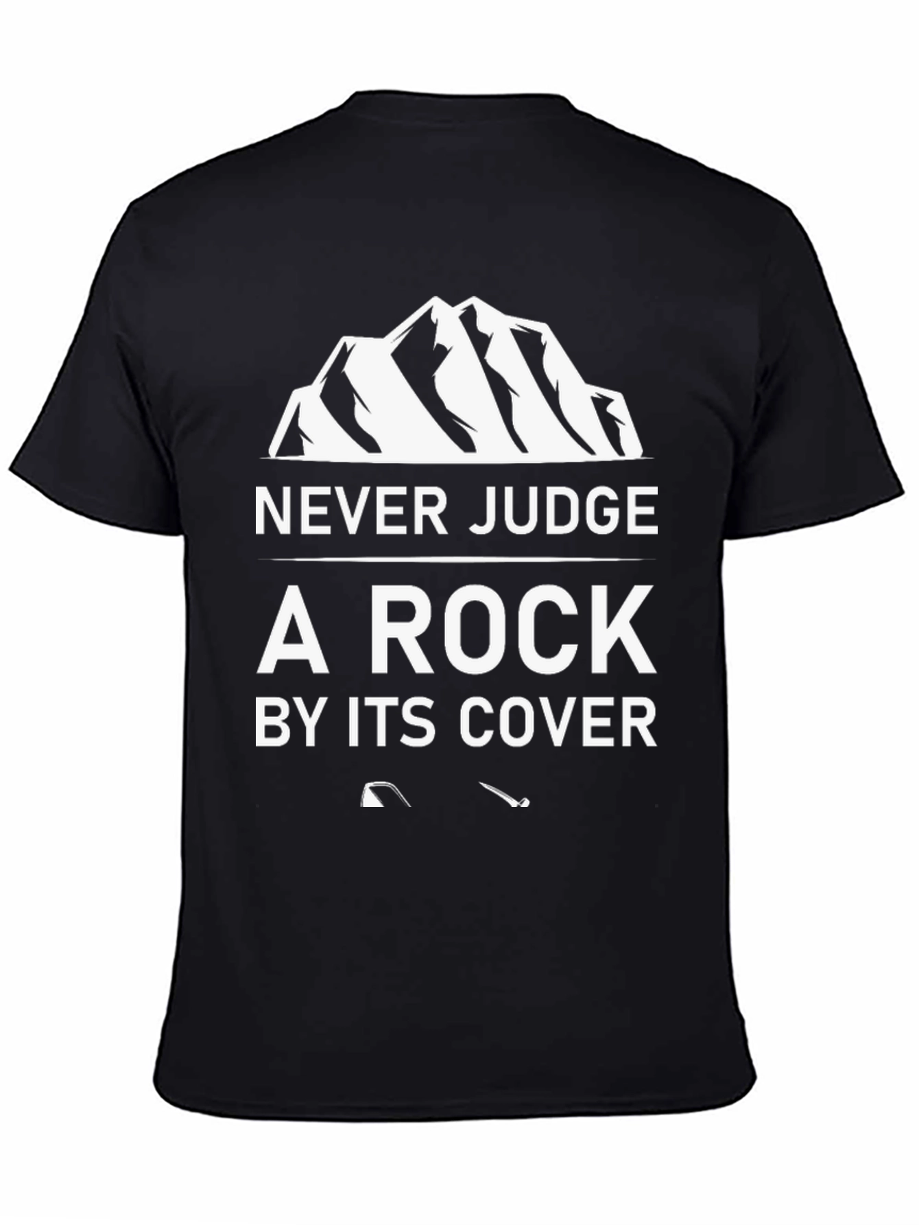 Never Judge a Rock Black Graphic Tee
