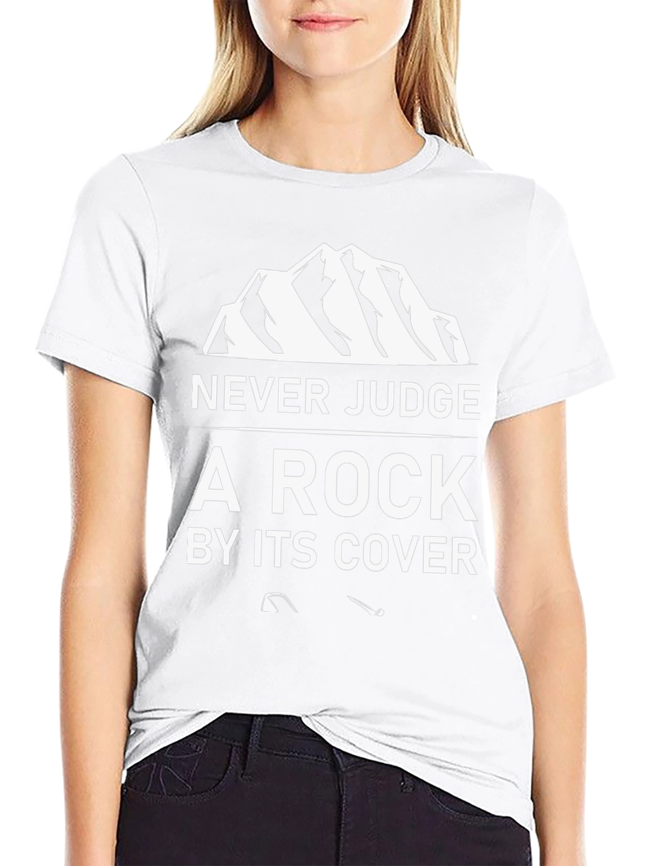 Never Judge a Rock Black Graphic Tee