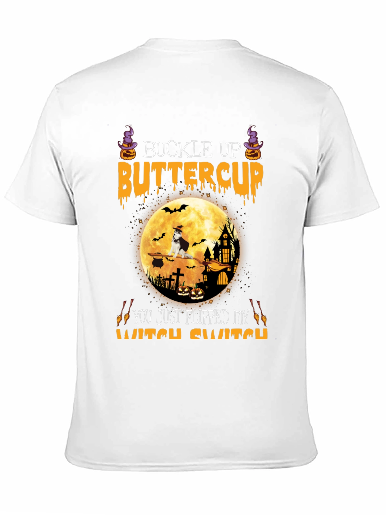 Halloween Dog T-Shirt - Buckle Up Buttercup