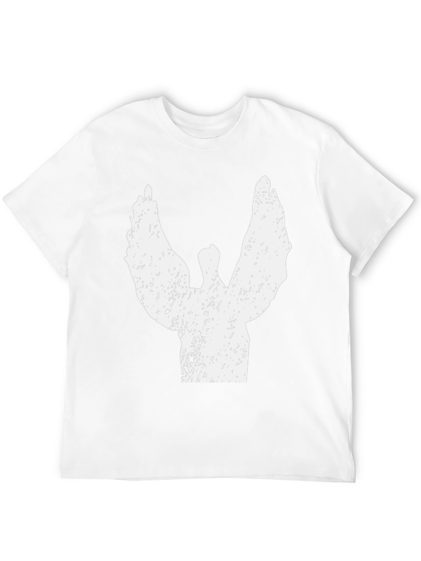 Grunge Angel Wings Graphic Black Tee