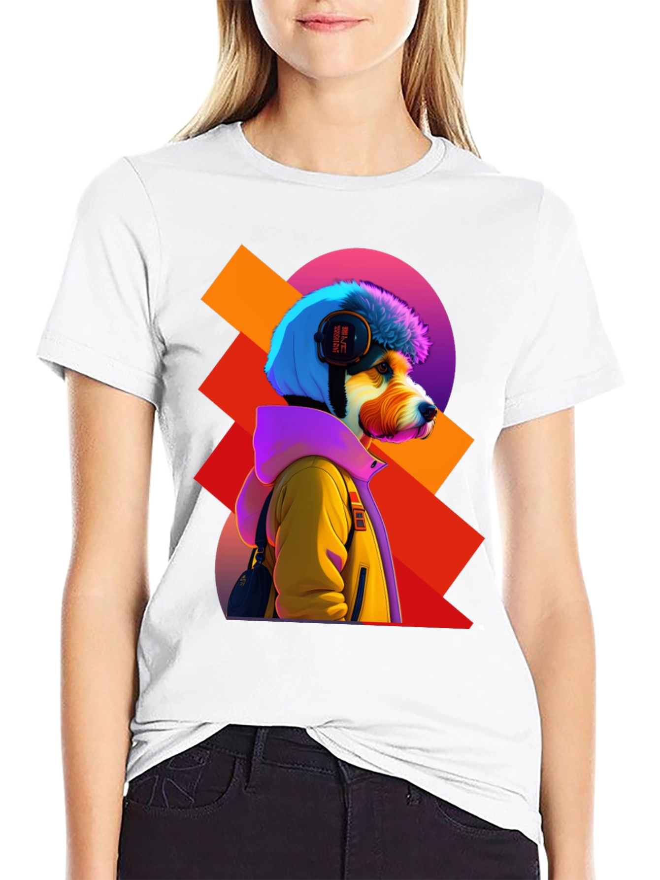 Cool Dog Tee: Retro Graphic Print