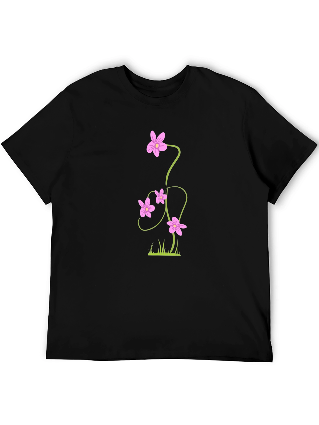 Floral Graphic Black T-Shirt