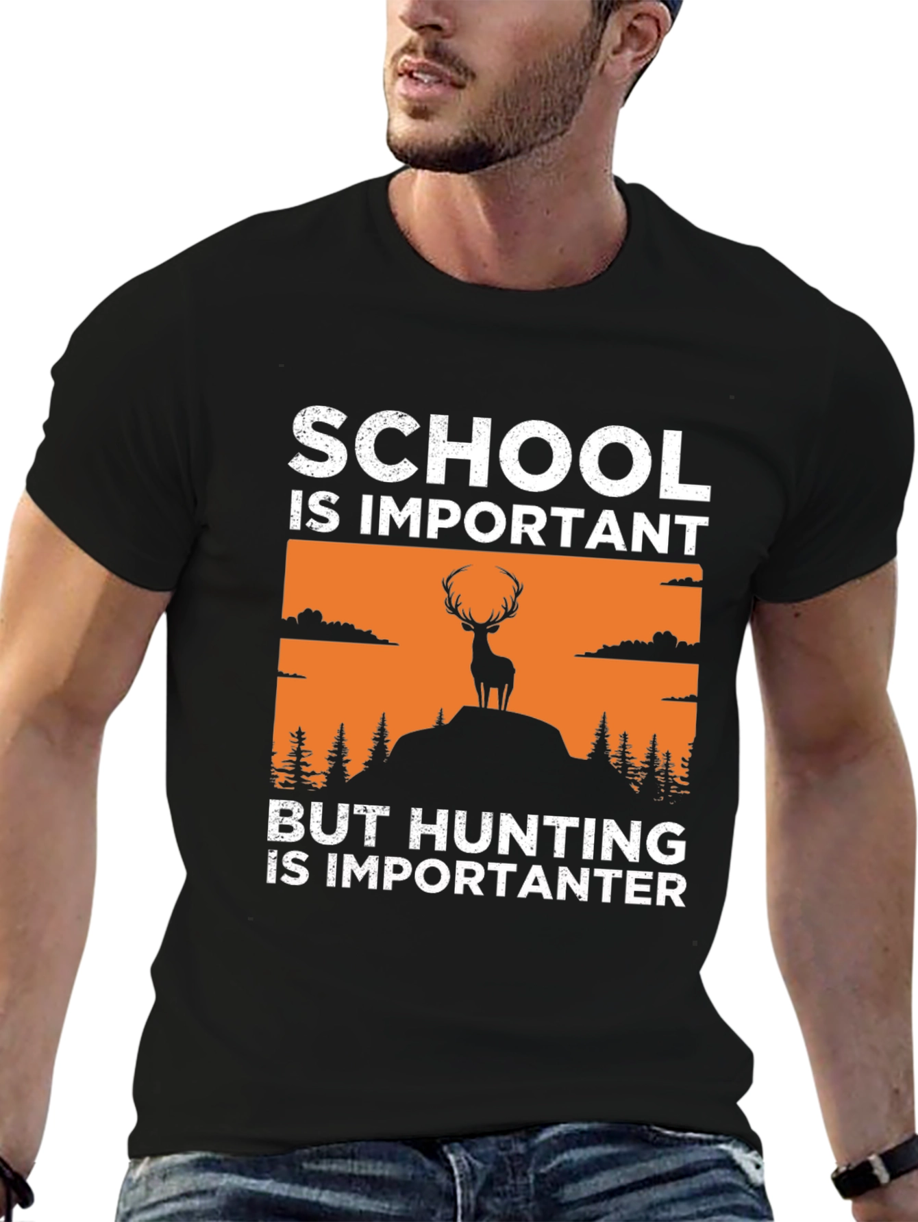 School Important Hunting More Importanter T-Shirt