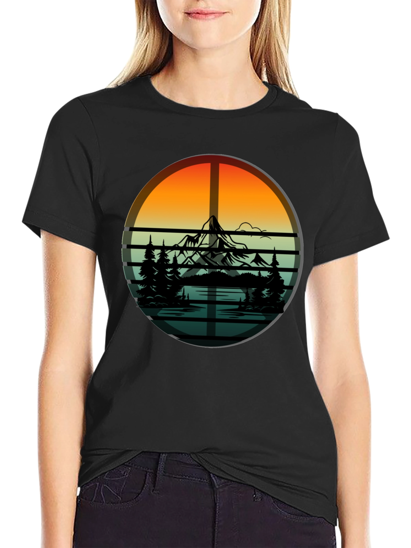 Mountain & Trees Graphic Tee - Nature Lovers T-Shirt