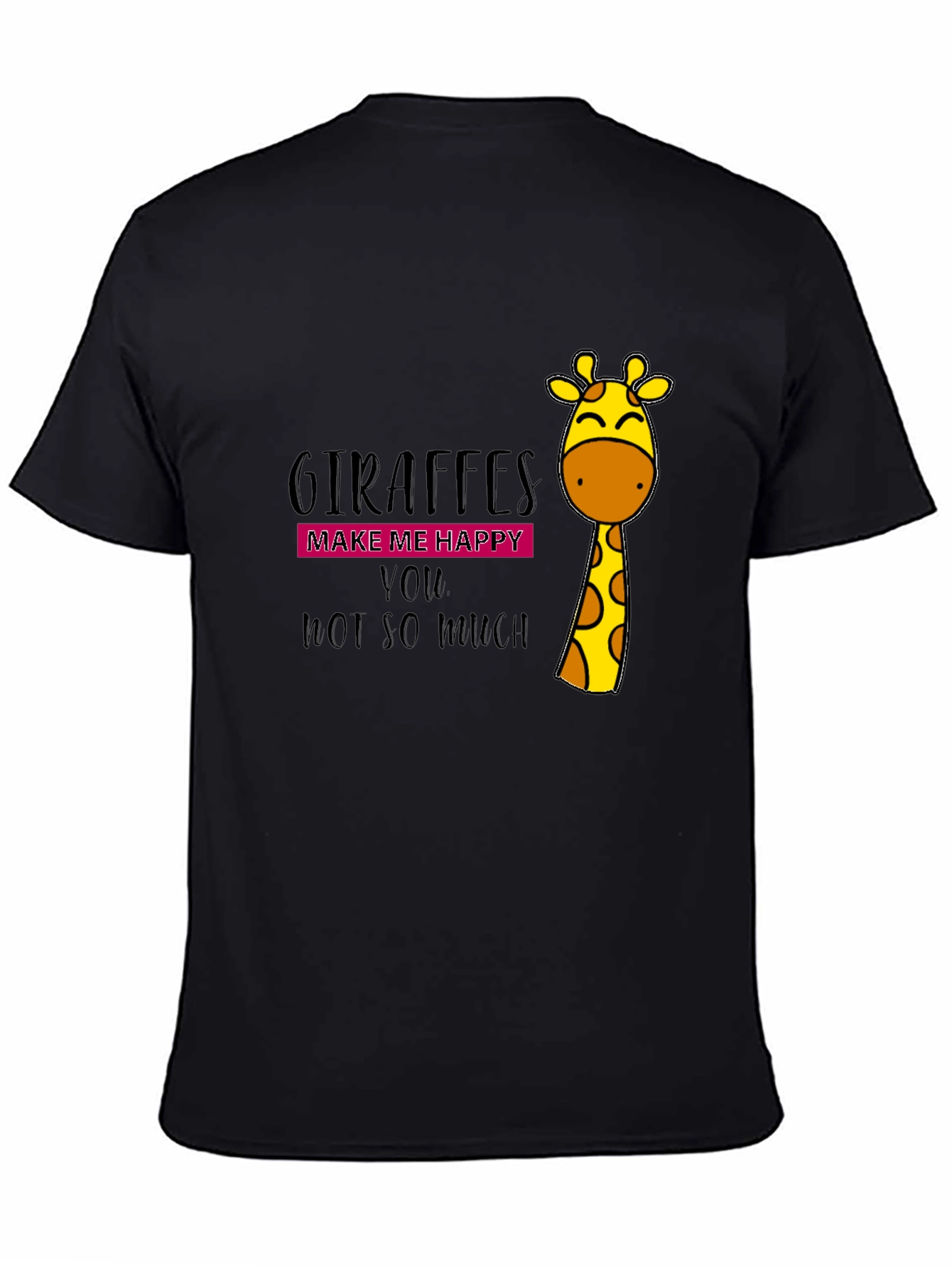 Giraffe Lover Black T-Shirt
