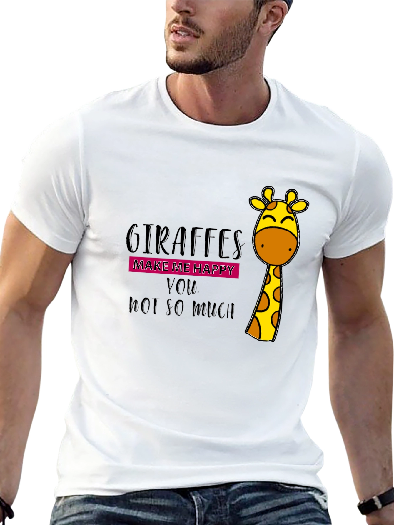 Giraffe Lover Black T-Shirt