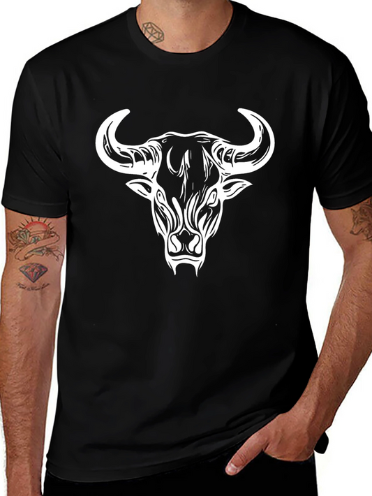 Bull Head Graphic Tee - Bold Black T-Shirt