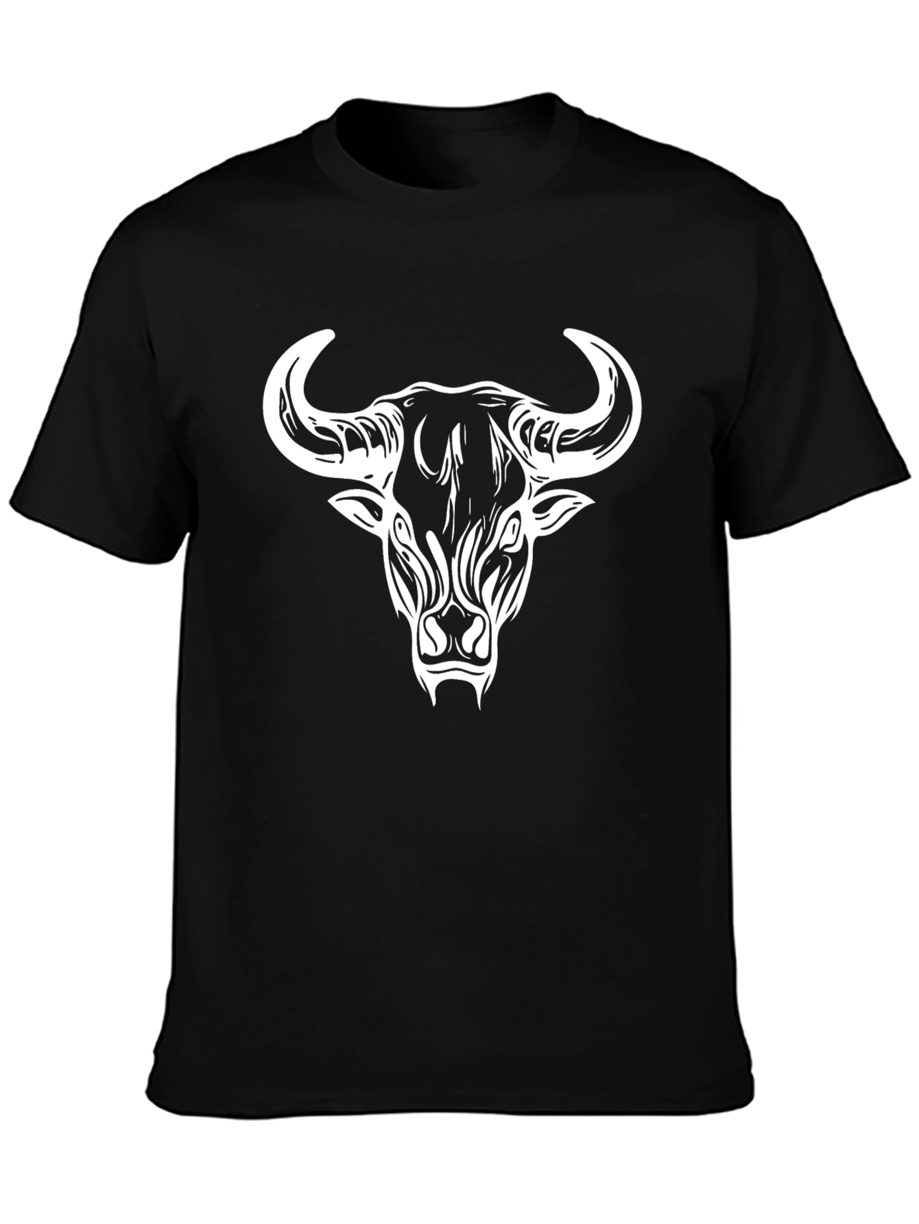 Bull Head Graphic Tee - Bold Black T-Shirt