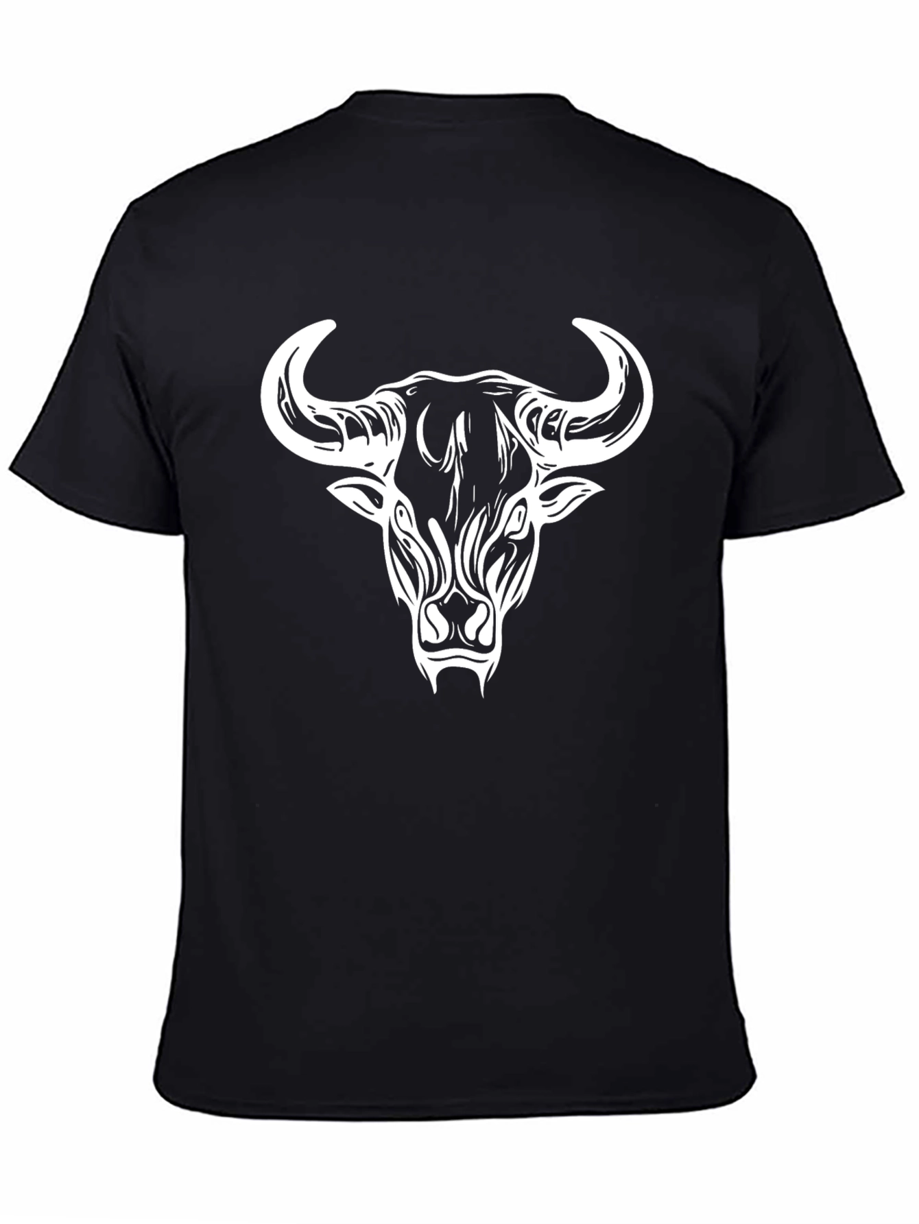 Bull Head Graphic Tee - Bold Black T-Shirt